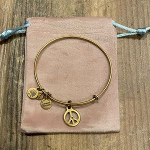 Alex and Ani Peace Sign bangle